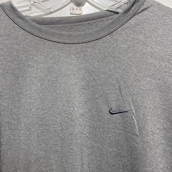 Nike Men's Dri-Fit Shirt Active Short Sleeve Crewneck Swoosh Logo Gray Size XXL - Picture 3 of 8